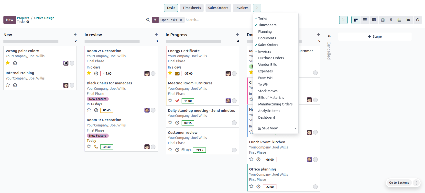 Odoo Project Management